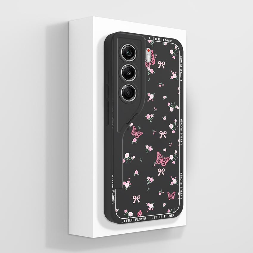 Coques For Tecno Camon 40 Pro 5G Cover Cases Fashion Graceful Flowers Patterns Smooth Liquid Silicone Anti Fall Protective Shell