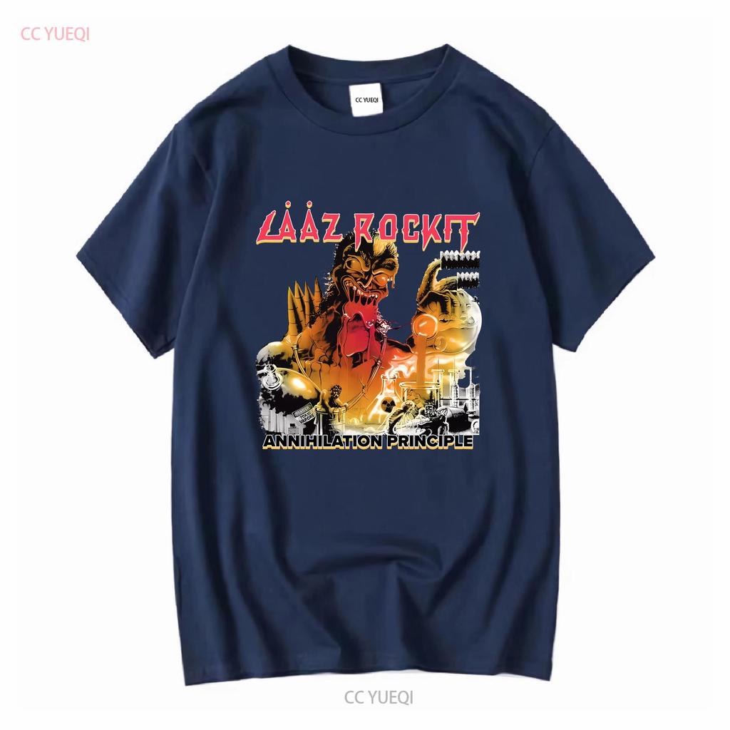 Laaz Rockit Band Белая футболка Все размеры S 5XL T2094 винтажная стираная мягкая с принтом универсальная дышащая удобная повседневная мужская