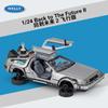 Велли 1:24 DMC-12 DeLorean Машина времени Назад в будущее Модель автомобиля Литая под давлением металлическая игрушечная модель автомобиля Коллекция моделирования Детский подарок