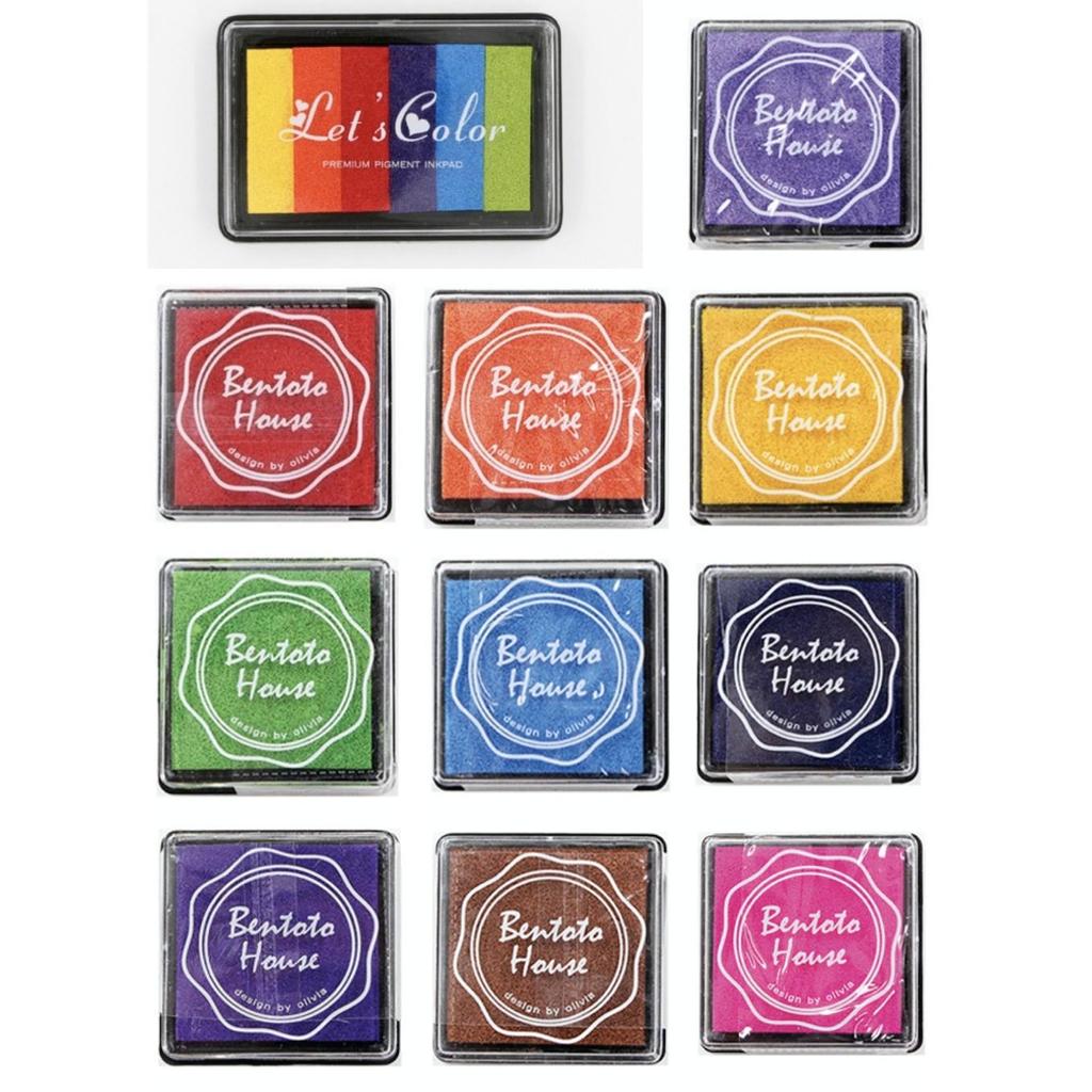 Petit Fancy Stamp Ink Pad SET - 9 Options (20 Colors/ Rainbow Color/Pastel Color Ink Pad)