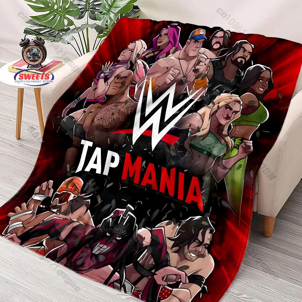Фланелевое одеяло с принтом W-WWE, разных размеров, для сына, мужа, папы, супермягкое, пушистое, для спальни, дивана, офиса, отличные подарки