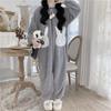 Bunny Hooded Onesies Women Pajamas Cute Pijama Winter Warm Sleepwear Kawaii Female Nightwear Pyjamas Jumpsuit