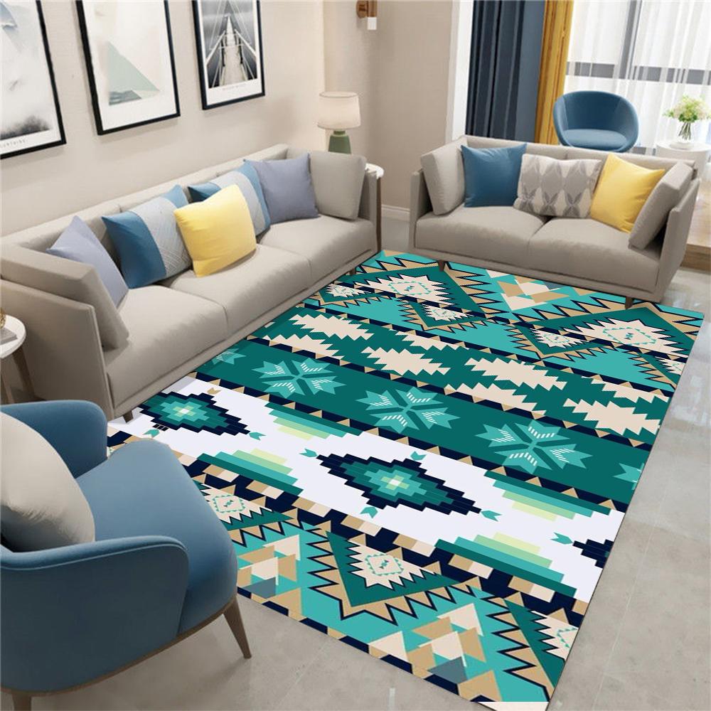 Этнический племенной ковер коврик коврик геометрический тотем красочный узор украшение дома для гостиной спальни несколько дизайнов напольный коврик