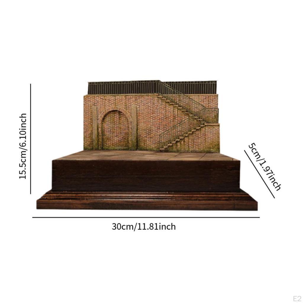 1/35 Building Model Kit DIY Scene Незаконченная диорама Микропейзаж Неокрашенный макет пейзажа Песок