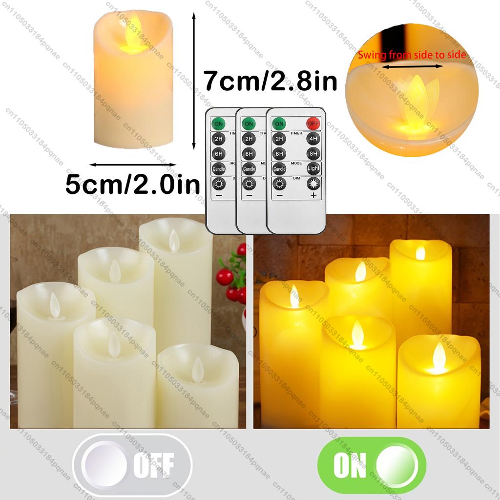 Xiaomi 10-240pcs Flameless Fake Candle LED Flickering Candles with Remote Control Battery Operated Pillar Candles for Valentine's Day