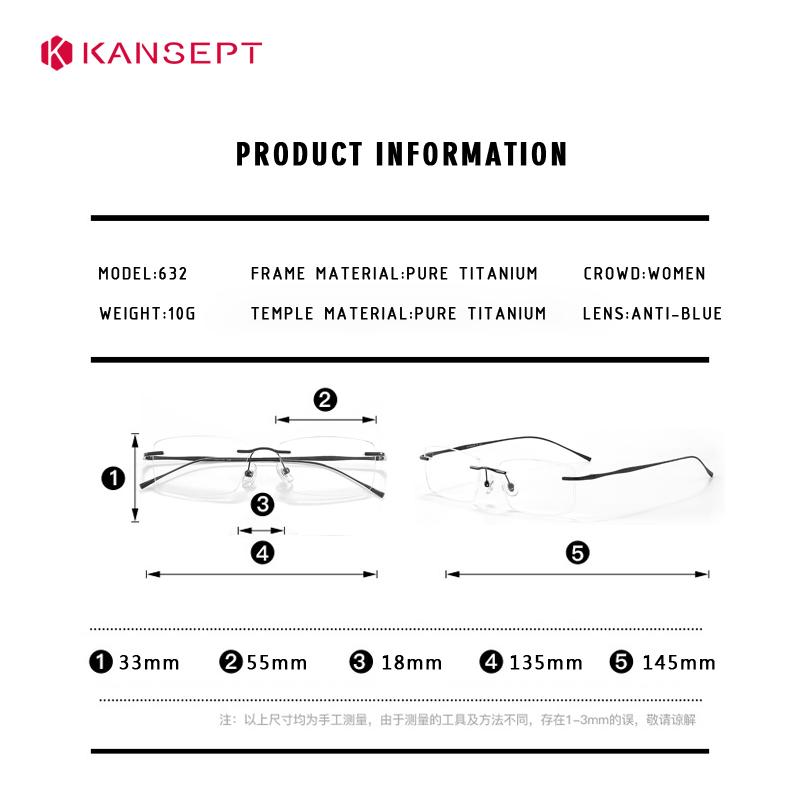 KANSEPT квадратные очки для близорукости фотохромные линзы мужские синие сверхлегкие титановые очки для чтения мужские оптические женские линзы