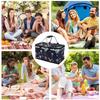 Picnic bag, picnic basket, cooler basket, picnic box, 30L large capacity, insulated shopping bag, keeps food cool and warm, insulated, easy to clean,