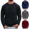 Men's Round Neck Solid Color Long Sleeve Sweater Raglan Sleeve Sweater