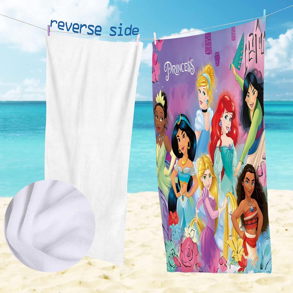 Princess Beach Towels Travel Towel Shower Sauna Bathroom Cotton 100% Microfibre Quick Dry Spa For Home Cute Room Decor