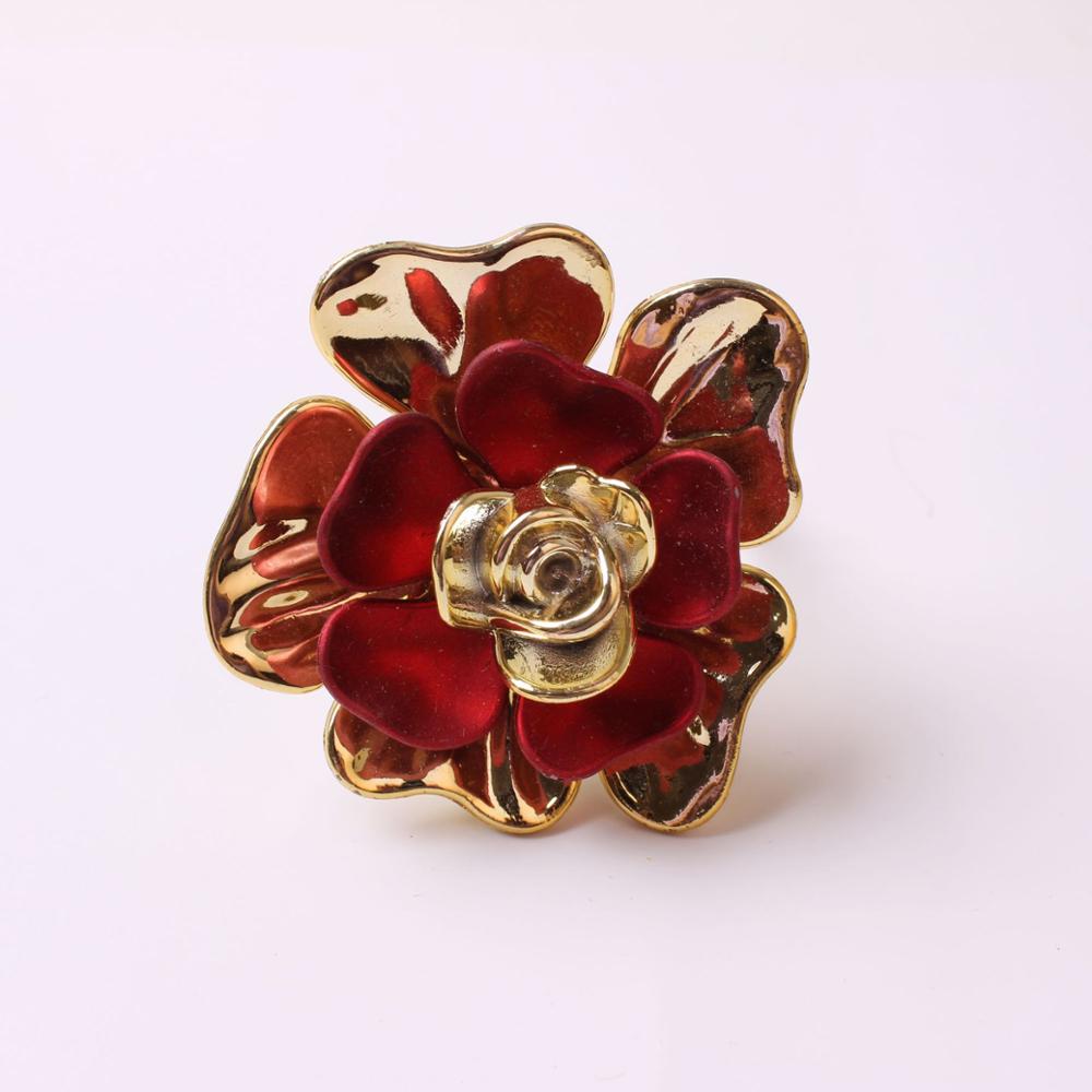 6 шт./лот двойная роза цветок кольцо для салфеток цветок пуговица для салфеток кольцо для салфеток свадебный отель стол пуговица для салфеток