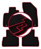 Велюровые коврики с красной окантовкой для: MG ZS EV LF кроссовер (2019-)