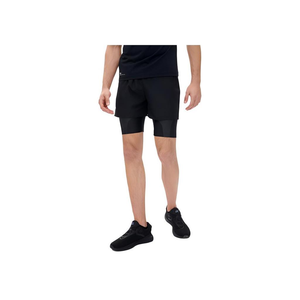 Fila SS22 Атлетика Эластичные Спортивные Шорты с Завышенной Талией Повседневные Мужские шорты Глубокий Черный A11M221603F-BK