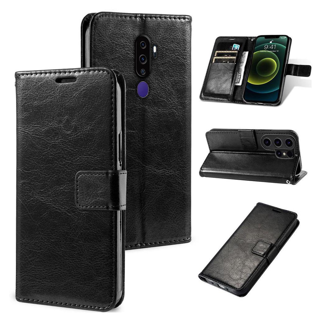 Чехол-книжка из ПУ кожи с текстурой Crazy Horse для OPPO A9 2020, A5 2020, с отделениями для карт и карманом для наличных