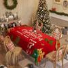 Рождественская скатерть Красный праздничный декор для гостиной обеденного стола Прямоугольная праздничная атмосфера