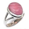 Natural Rhodochrosite Gemstone 925 Solid Sterling Silver Jewelry Ring S.6 O1r43