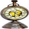 Antique Brass Desk Shelf Clock Nautical Desk Decor Paperweight Clock for Home Office