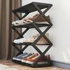 4 Tier Foldable Shoe Rack Space Saving Free Standing Shoe Storage Organizer for Closet Hallway