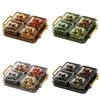 Modern Divided Serving Dishes Translucent Fruit Storage Tray Dried Fruit Plate  Bedroom