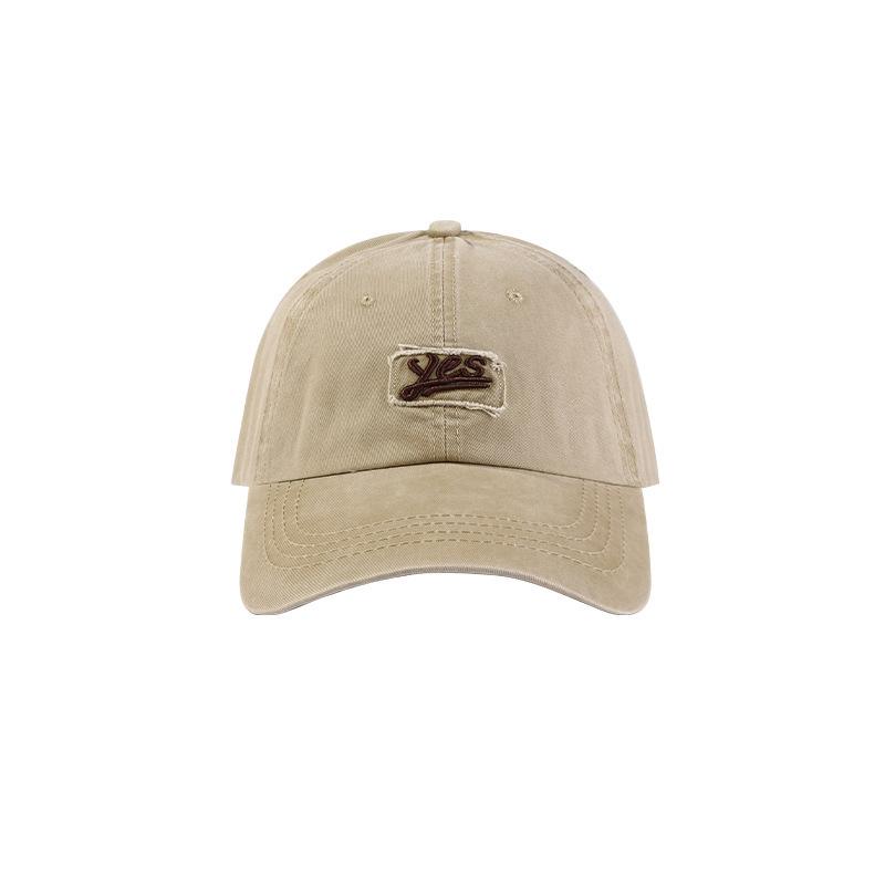 Выстиранная бейсболка с вышивкой и мягким верхом для женщин, осенняя новинка, универсальный солнцезащитный козырек, парная бейсболка