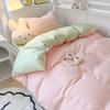 Ins Style Bedding Set Waffle Summer Student Dormitory Duvet Cover Set Bed Sheet  Three Piece Set KING Queen