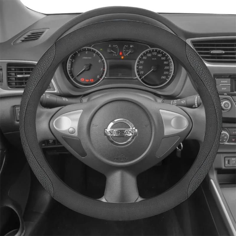 Кожаный чехол на руль автомобиля для Nissan Qashqai J12 j11 X-Trail XTrail X Trail T33 Rogue 2015 - 2024 Аксессуары