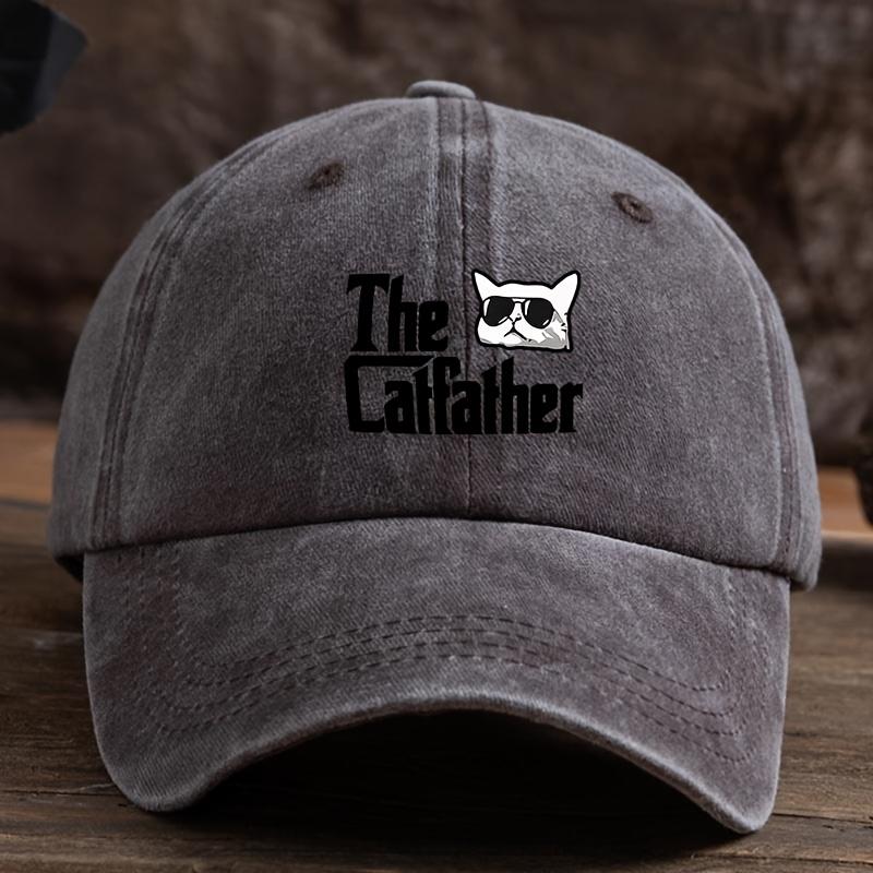 Бейсболка с принтом «Веселый кот с алфавитом», модная, универсальная, для улицы