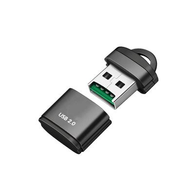 Мини-кардридер SD/TF для компьютера, ноутбука, телефона, камеры, суперскоростной USB 2.0, с пластиковой крышкой, брелок