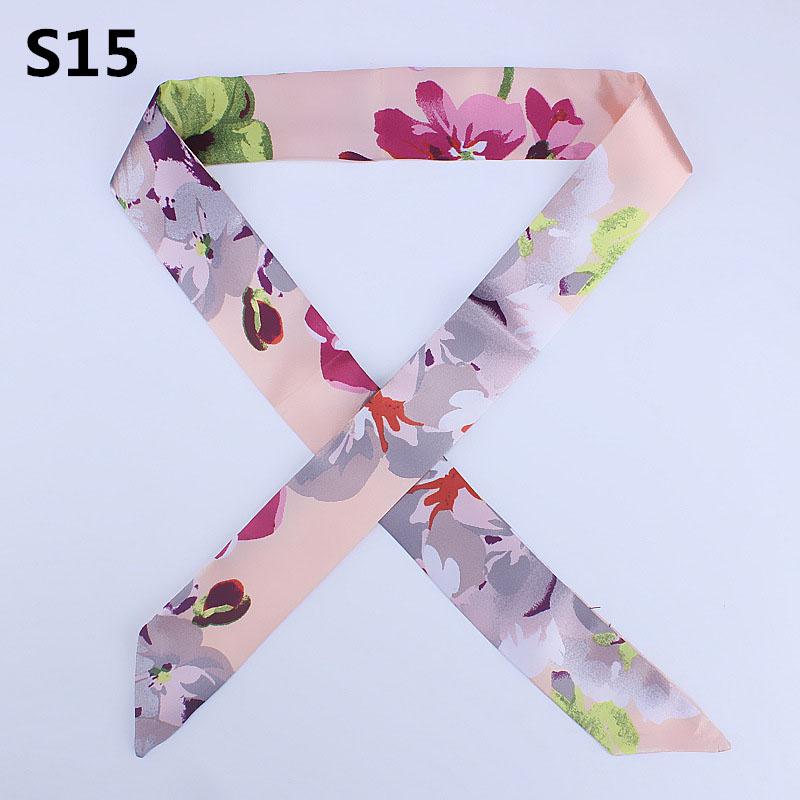 Fashion Silk Scarf Women Ribbon Tied Twilly Decoration Scarf Bag Handle Long Soft Scarf Scarves Unique