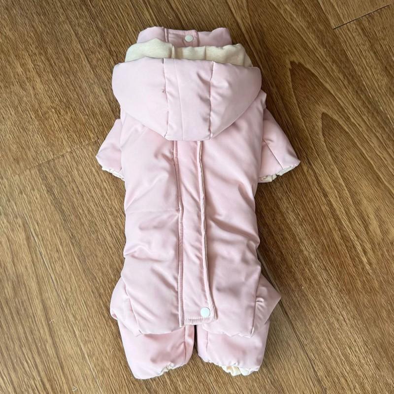 Теплый Толстый Хлопковый Пальто для Собаки с Покрытием Живота 4-Лапое Дизайн Маленькие Породы Как Той-терьер Бишон-фризе Зимний Наряд