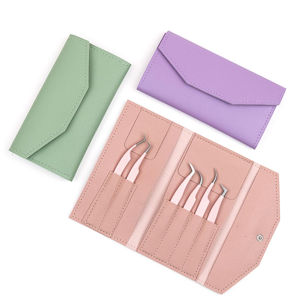 Custom Logo Pink Fiber Tip Lash Tweezers Volume Lash Tweezers Lash Tech 90 Degree Tweezers for Eyelash Extension(NO BOX)