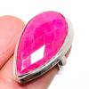 Ruby(Simulated) Gemstone Handmade 925 Sterling Silver Ring Size 6.5