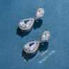 Temperament Elegant Zircon Water Drop Stud Earrings Bride Ladies High-end Earrings Fashion Super Flash Versatile Earrings Cross-border Hot Sale