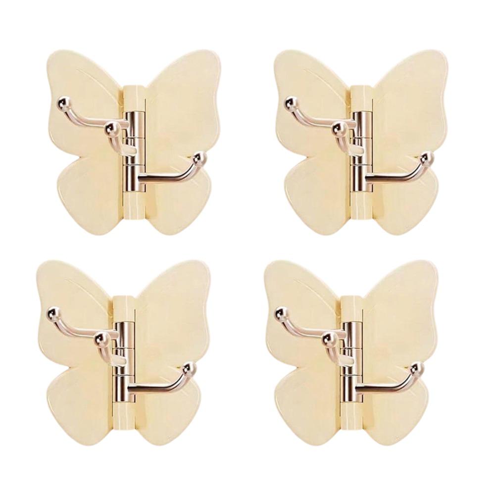 1/4PCS Self Adhesive Rotating Wall Hook Waterproof Adhesive Wall Hook Kitchen Bathroom Storage