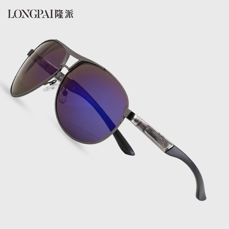 Солнцезащитные очки с металлической поляризацией, очки-жабы для путешествий на открытом воздухе, мужские солнцезащитные очки для вождения, очки в большой оправе в стиле ретро.