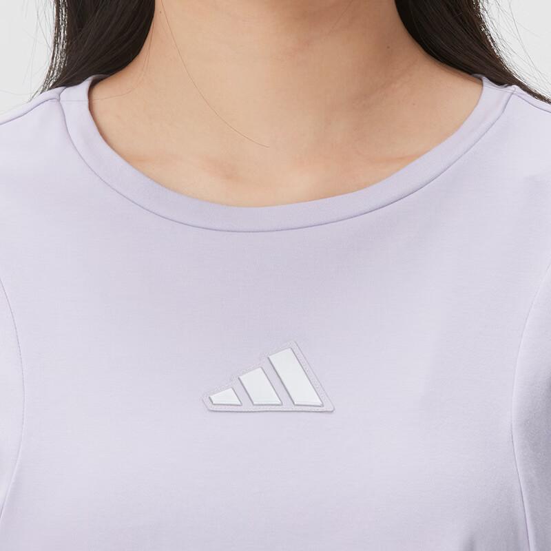 adidas Женская дышащая футболка с круглым вырезом, коротким рукавом, обычная, топ KX2758