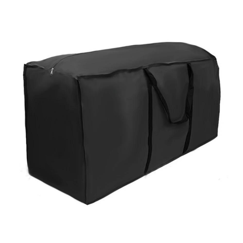 210D Oxford Cloth Garden Furniture Cushion Storage Bag Waterproof Heavy Duty Rip Resistant Furniture Protective Cover Organizer