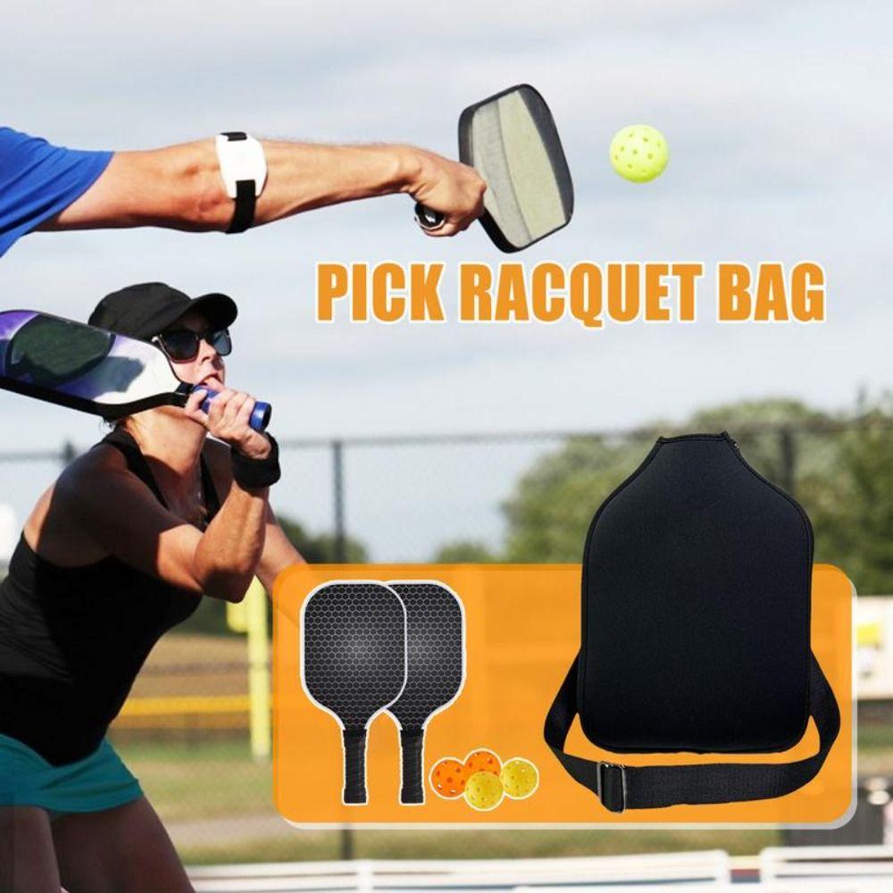 Neoprene Pickleball Racket Sleeve Zipper Holder Pick Case Protector Indoor Outdoor