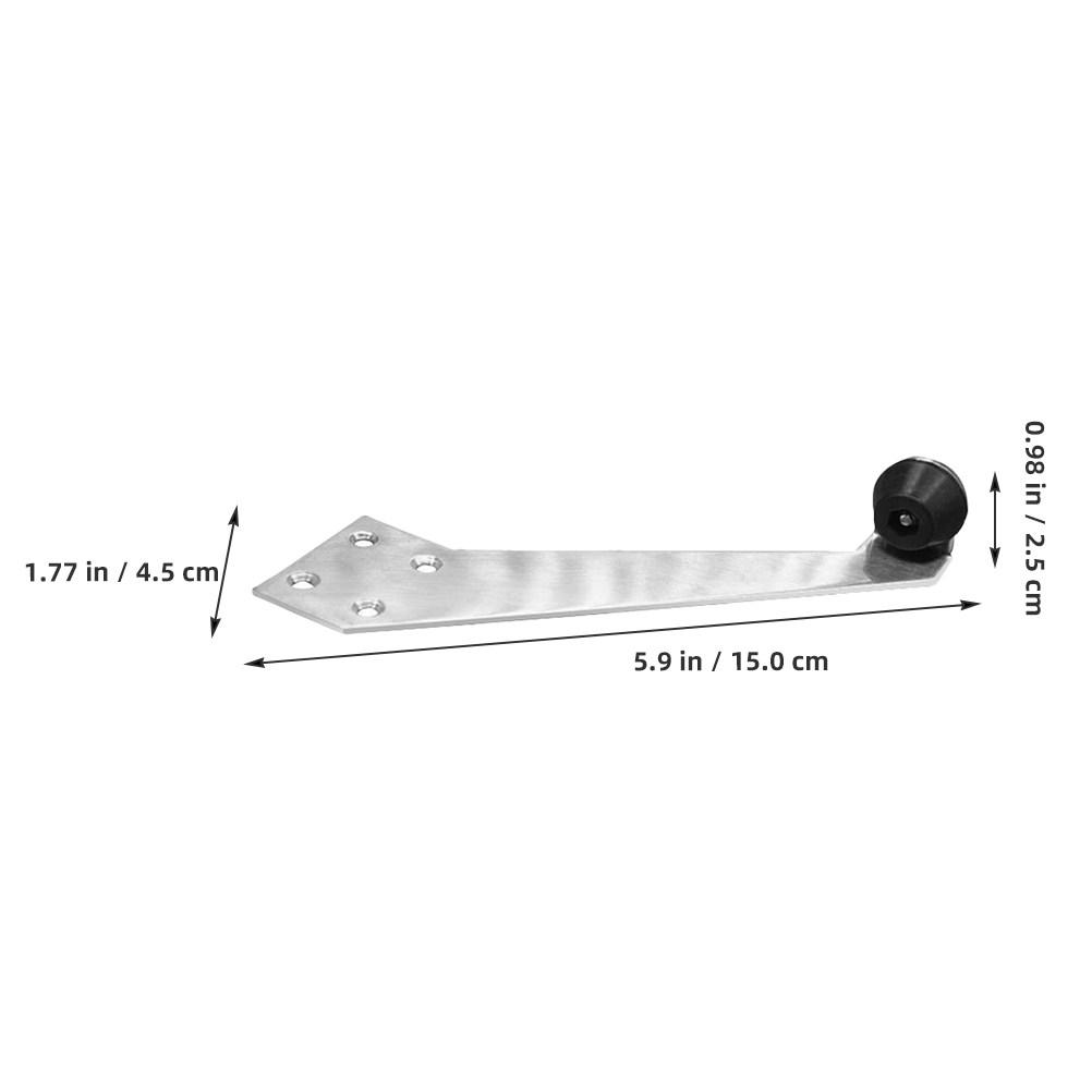Stainless Steel Wall Mounted Door Stopper with Silent Buffer Technology 90 Degree Opening Limiter for Noise Reduction Stability
