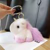 Keychain Pendant Imitation Mink Fur Horse Charm Soft Fabric Keyring Pendant Backpacks Handbags Accessories
