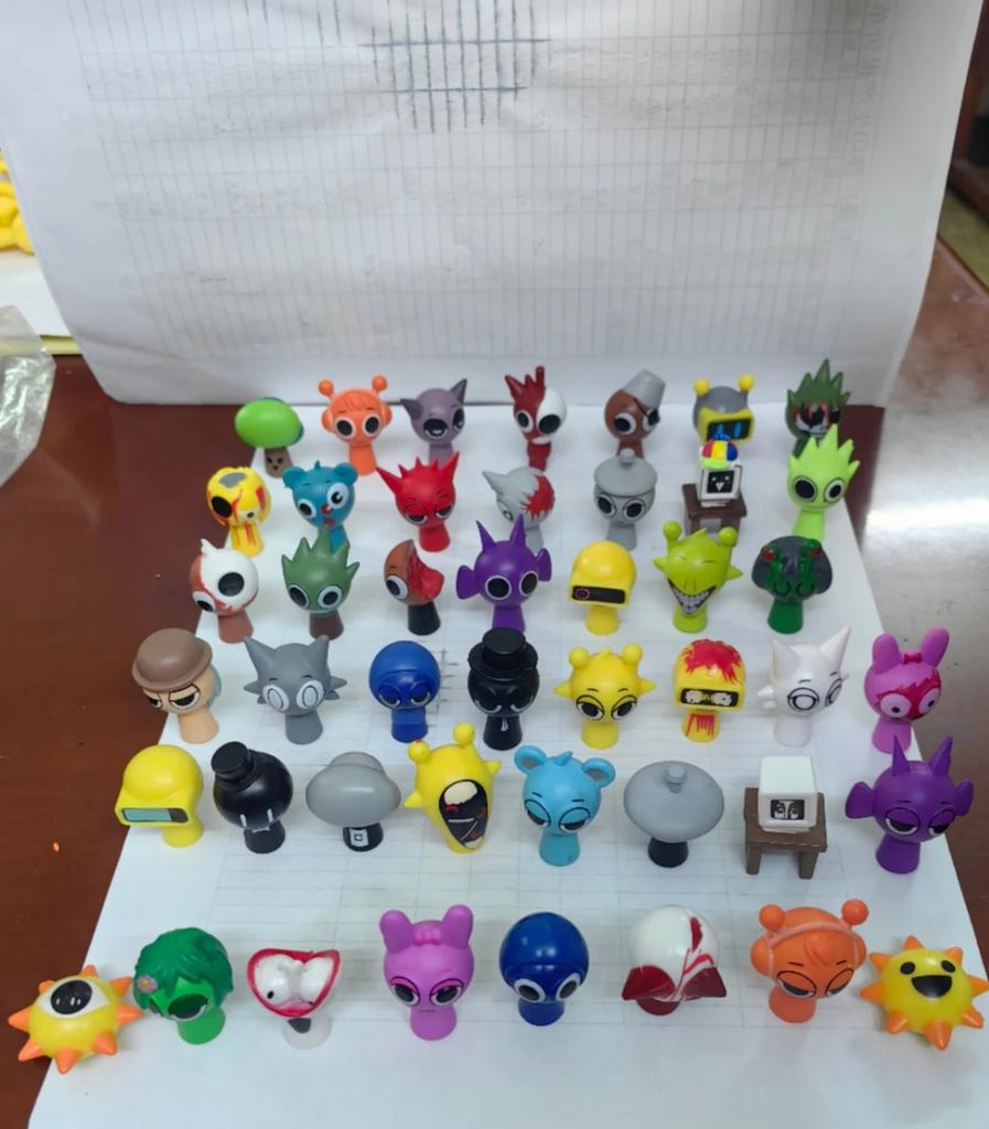 non-toxic 48pcs/Set Mini 3-5cm Sprunki Action Figure Toy Cartoon Movie Sprunki Wenda Model Doll Figurines Kids Gift