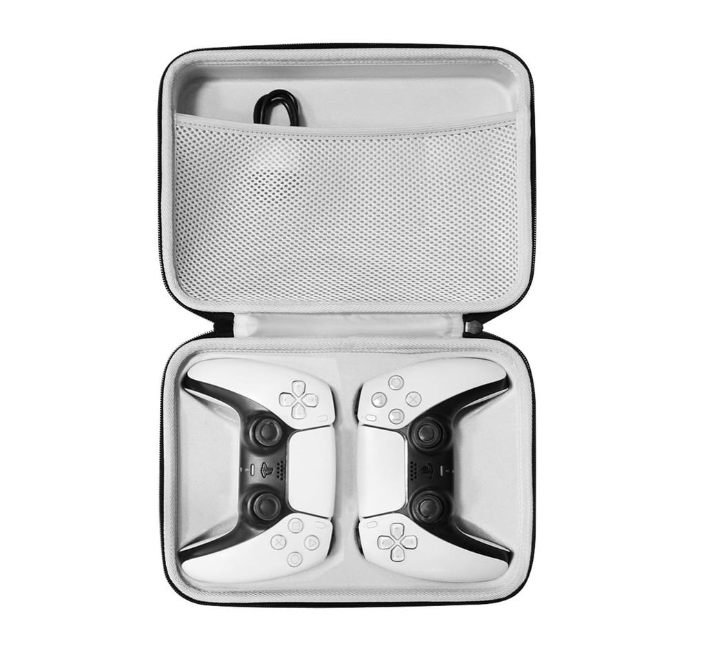 SHEAWA PS5 Controller Case Storage Bag Can Hold 2 Pieces Shockproof EVA Hard Case Can Store PlayStation 5 Controller and Accessories
