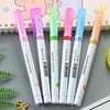 6/12/18Pcs Lace Pen Set Wave Shape Flower Pattern Highlighter Pens Fine Tip Markers Office School Supplies