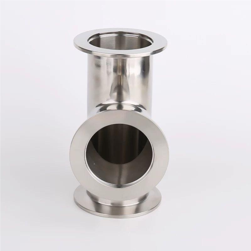 KF 16 25 40 50 Тройник 3-ходовой Нержавеющая сталь SUS 304 Санитарный Вакуумный Фитинг для Трубопроводов Пивоваренный