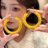 Retro Long Wool Coil Earrings: Multi-color, Autumn/Winter Fashion, Exaggerated Style for Women