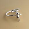 Xiaomi BF CLUB 925 Sterling Silver Ring For Women Jewelry Cat Shape Open Vintage Handmade Ring Allergy For Party Birthday Gift