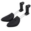 Pair Practical Plastic Adjustable Length Men Women Shoe Tree Stretcher Boot Holder Organizers (1Pair Black)