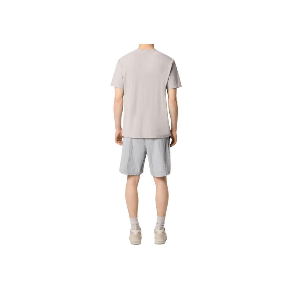 STONE ISLAND Футболка мужская с коротким рукавом, облегающего кроя, с круглым вырезом и спущенным плечом, с логотипом-нашивкой, топы, серая, белая K1S1521000-08S0F11-V0064