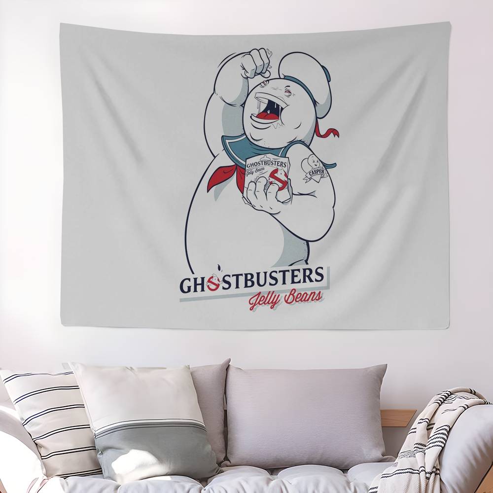 Movie GGhostbusters Anime Tapestry Hippie Flower Wall Carpets Dorm Decor Cheap Hippie Wall Hanging