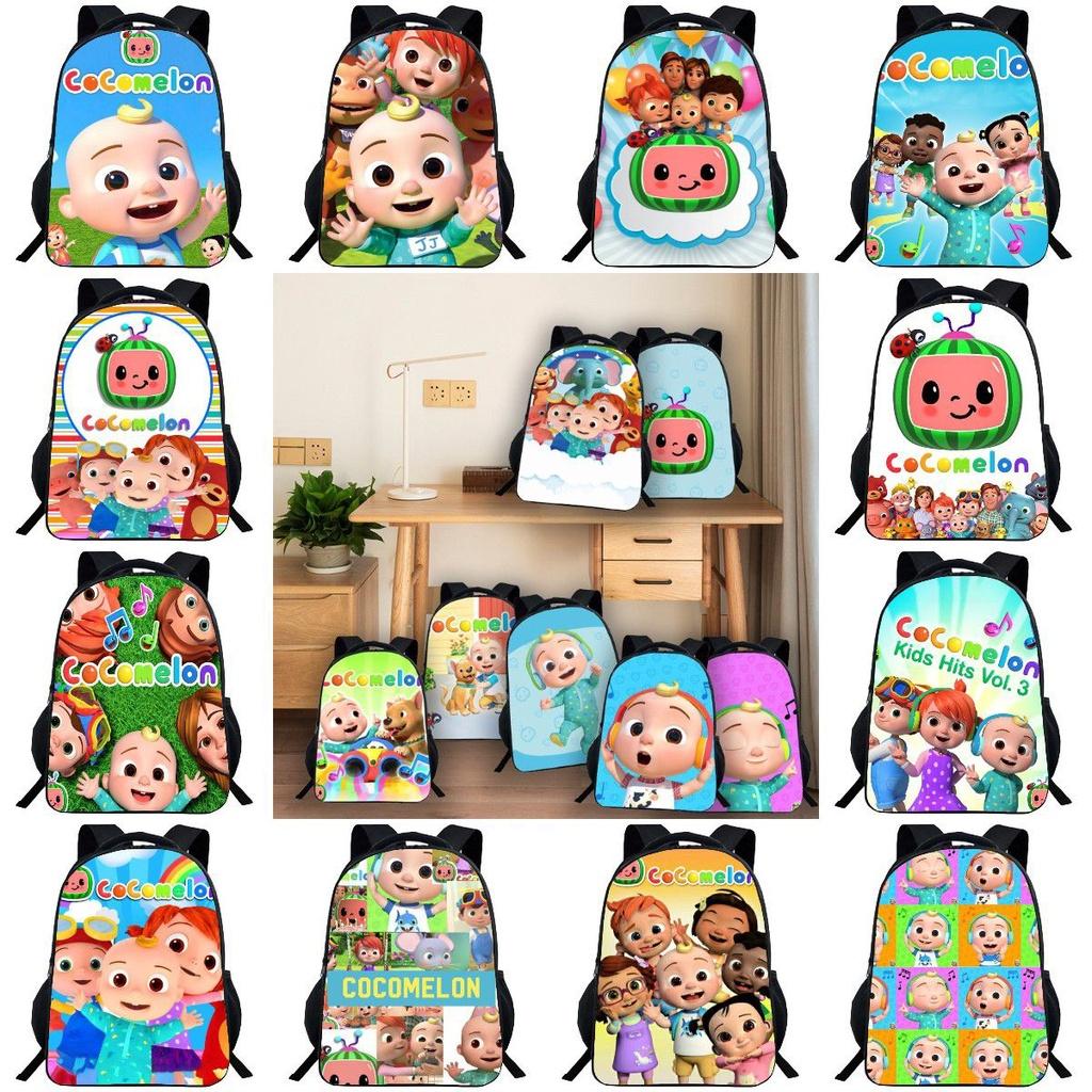 Cocomelon Backpack Children School Bags Durable Cartoon Lankybox Schoolbag For Kids