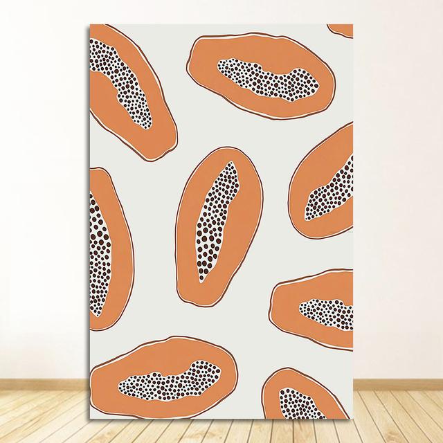Peach Wall Art Canvas Painting Nordic Posters And Prints Wall Pictures For Living Room Decor Abstract Minimalism Girl Pineapple No Frame